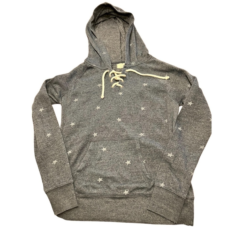 Ocean Drive Stars Blue Lace Up Hoodie with Stars​​​​​​